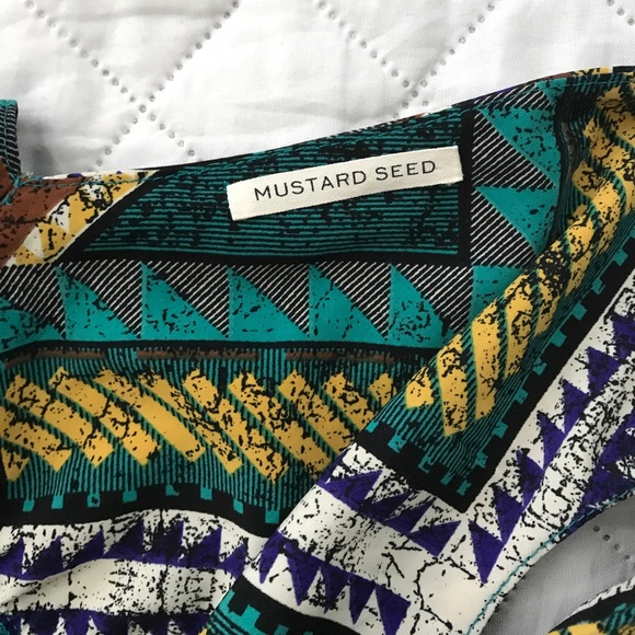 Green and Yellow Geometric Cocktail Party Dress - Picture 2 of 9